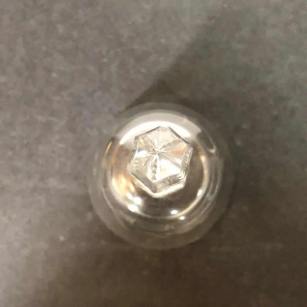 Etched Flower Crystal Glass Bell, Faceted Handle, Nice Sound Collectible
